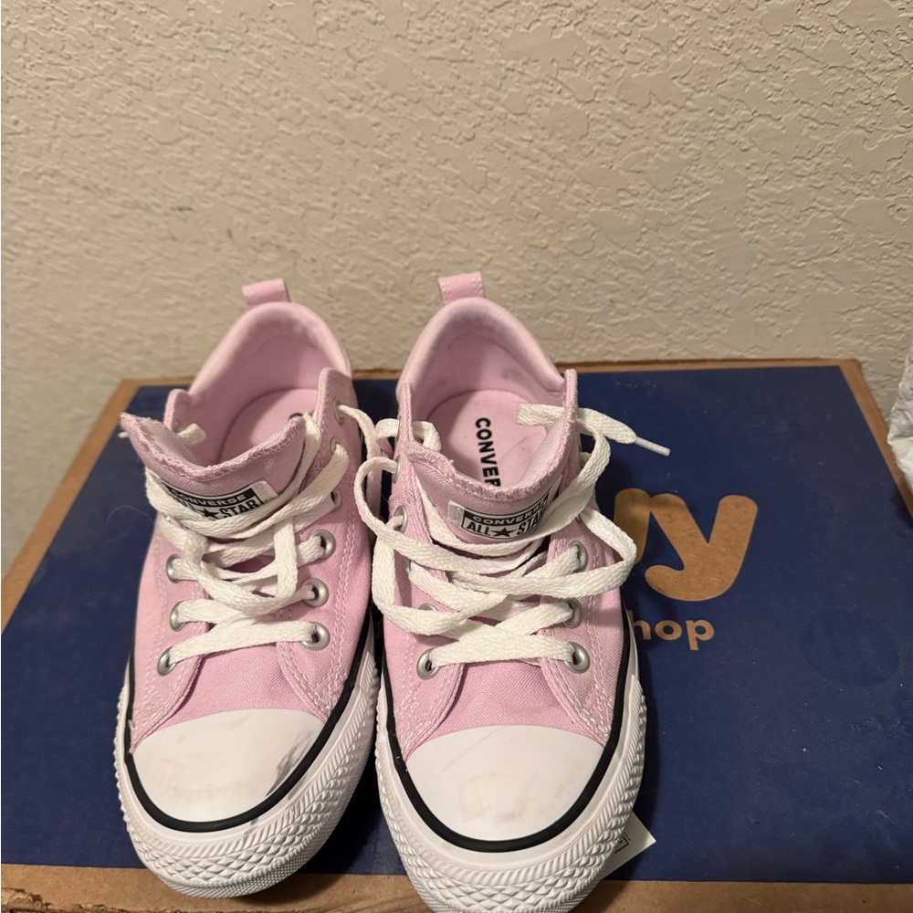 Converse Pink All Star Low-Tops - Picture 2 of 4